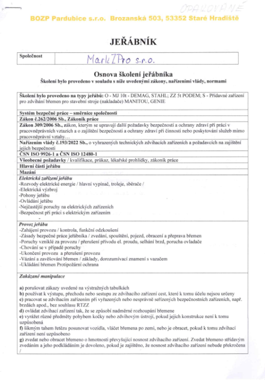 Ausbildung für Kranführer und Bindemittel